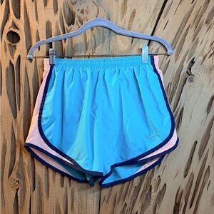 Nike Dri-Fit Women's Aqua Running Shorts with Pink & Navy Trim